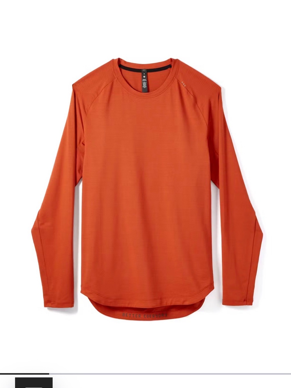 Lululemon - Large - Drysense Mesh LS shirt in Burnt Orange - Like New!